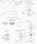 Blower HousingShrouds Electric Starter Flywheel Rewind Starter Diagram and Parts List for 128602-0339-E1  Briggs and Stratton Engine